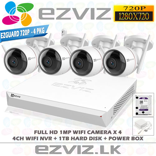 Ezviz 1MP Full HD Wifi 4Ch Outdoor package Brand: EZVIZ