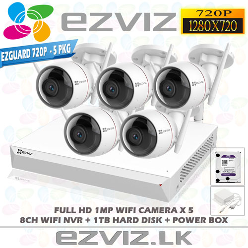 Ezviz 1MP Full HD Wifi 5Ch Outdoor package Brand: EZVIZ