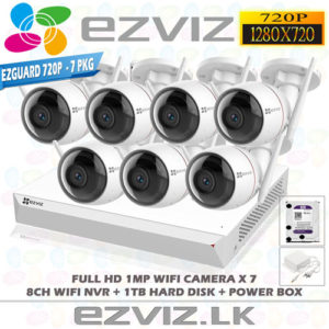 CCTV Camera 7ch package Outdoor wifi - EZVIZ 720P 1MP C3W - Best Price in Sri Lanka