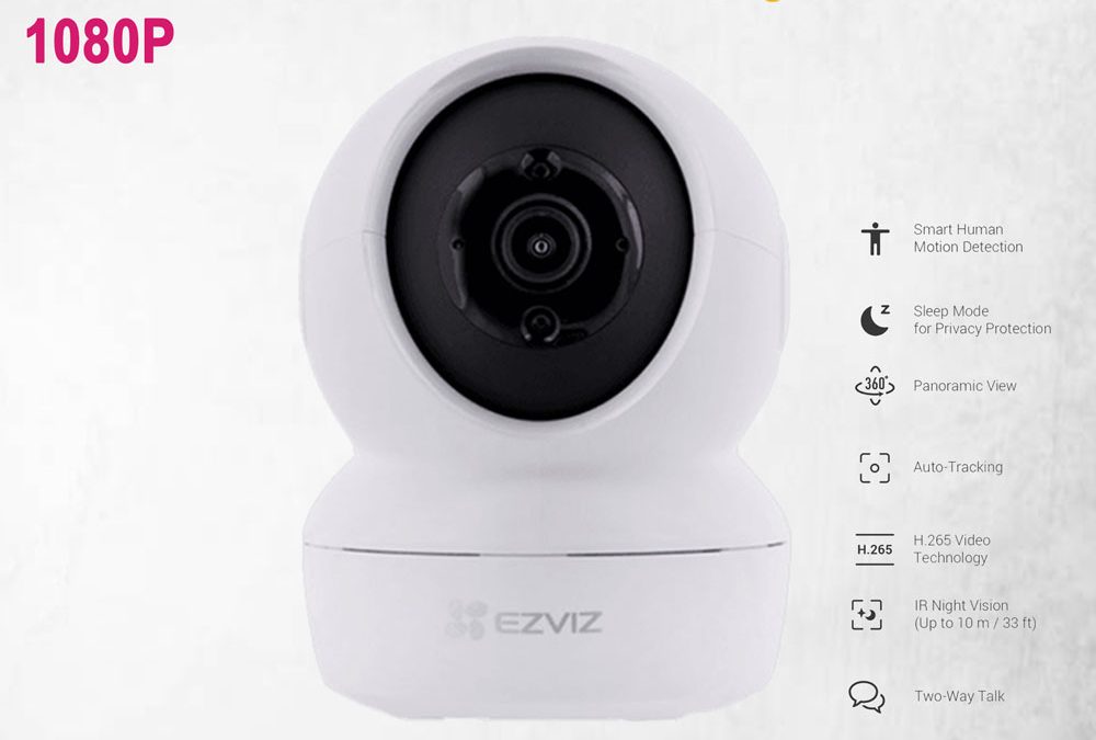 Ezviz Full HD 1080P Indoor H6C Pan & Tilt Smart Home Wifi Camera Sri Lanka