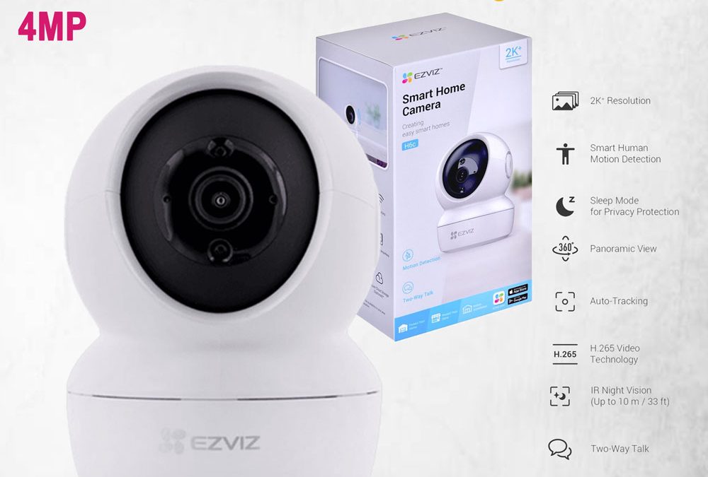 Best Indoor Baby Monitoring EZVIZ H6c 2K⁺ Pan & Tilt Smart Home wifi Camera