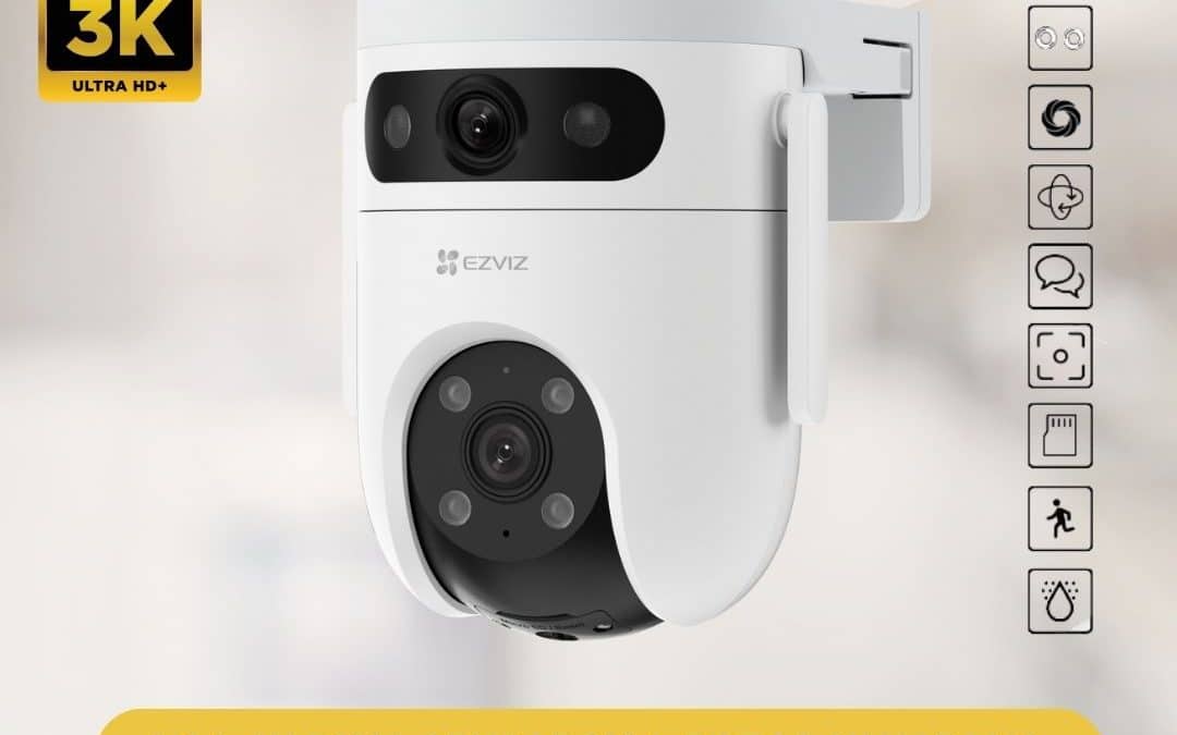 EZVIZ H9c Dual Lens 5MP 3K Wired Wifi Pan Tilt Human Detection Colour Camera