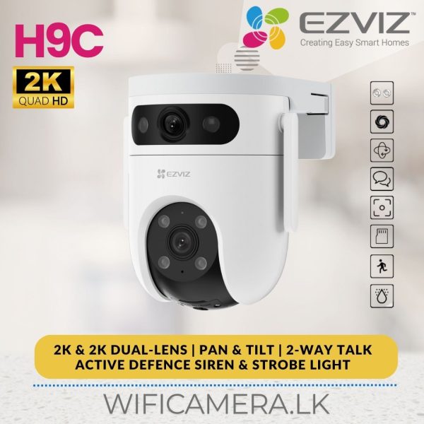 Best Hikvision Ezviz H9C Dual-Lens Pan Tilt Wi-Fi Smart Camera Sale in Sri Lanka