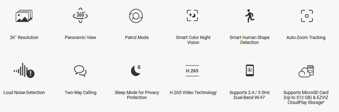 EZVIZ-H6C-Pro-4MP-Wifi-Camera-specifications