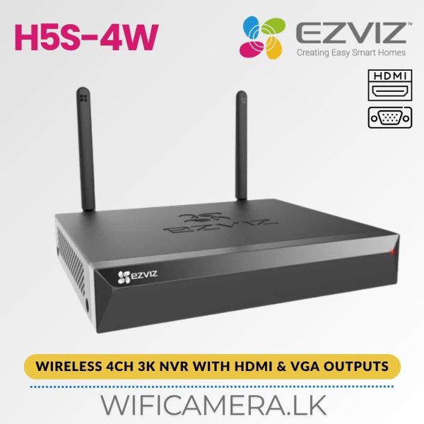 X5S (3K) 4CH CS-X5S-R100-4W Wireless 4CH 3K NVR with HDMI & VGA Outputs
