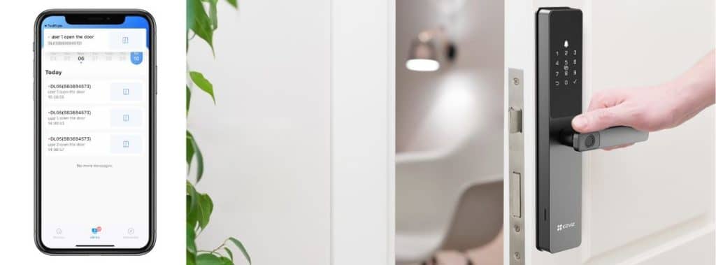 EZVIZ DL05 Smart Door Lock Sale in Sri Lanka Get the message notifications via the EZVIZ App