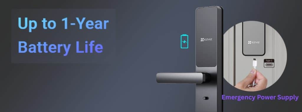 EZVIZ DL05 Smart Door Lock Sale in Sri Lanka Plenty of power for a busy household
