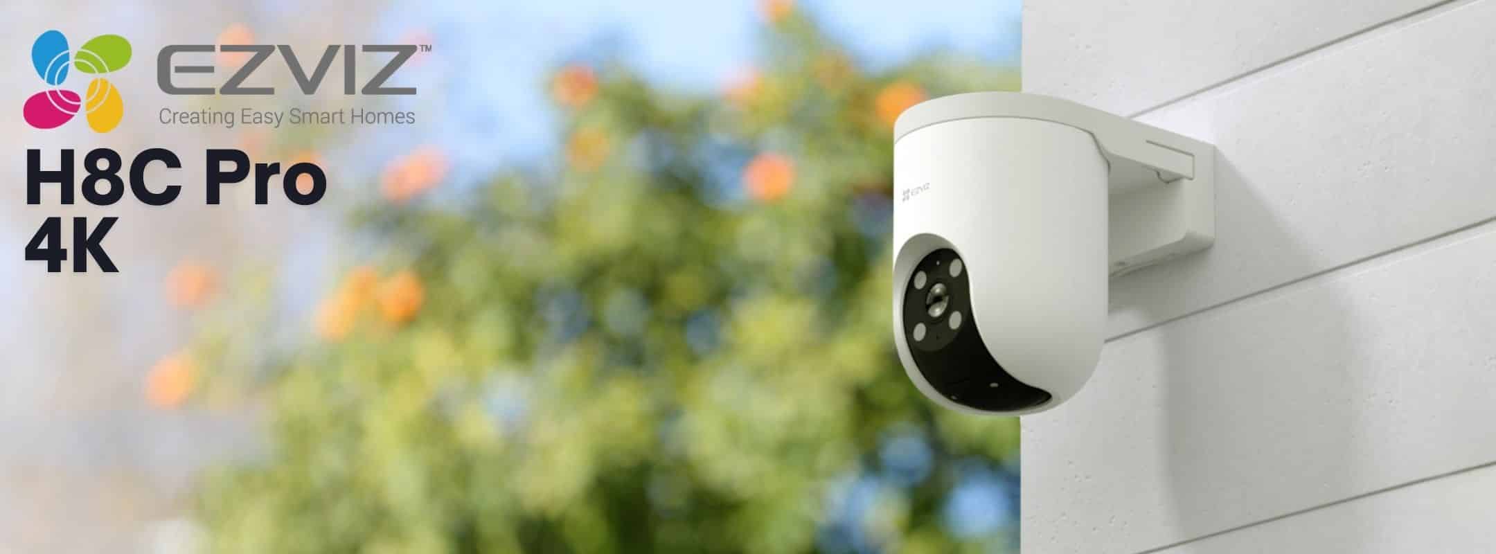 Best Ezviz H8c Pro 4K 8mp Pan Tilt Active Defense Alarm Siren & Strobe Light Smart Wi-Fi Camera sale