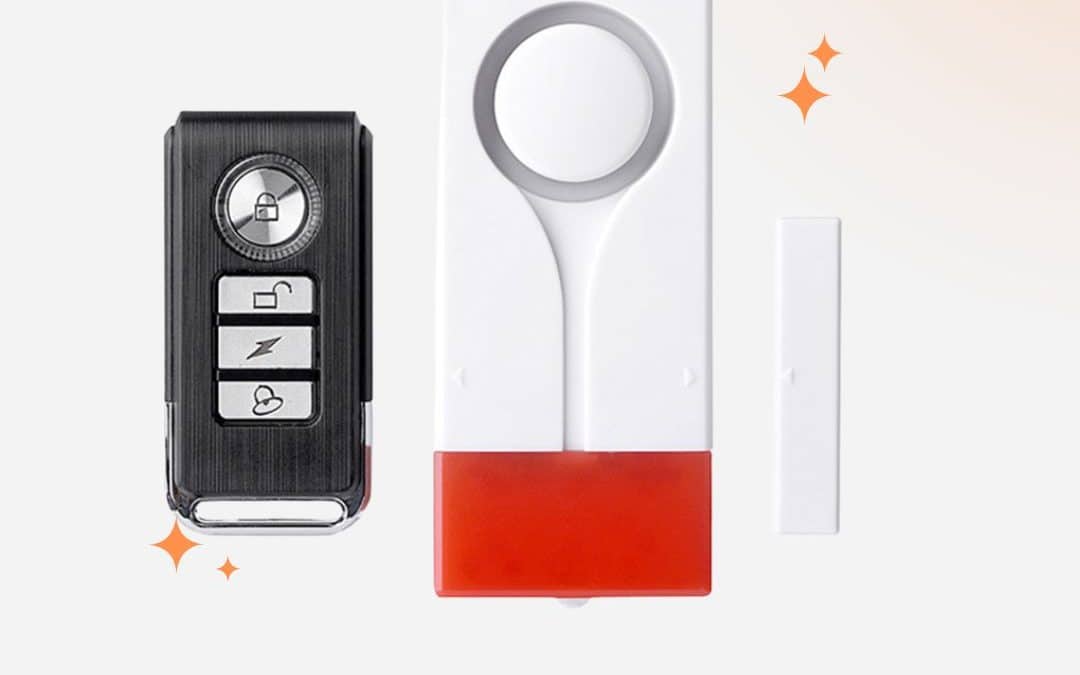 Wireless Security Alarm Red Flash Sound Window Door Magnet Sensor KS-SF18C