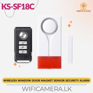 Best Simple Wireless Home Security Alarm Red Flash with Sound Window Door Magnet Sensor Detector sale KS-SF18C