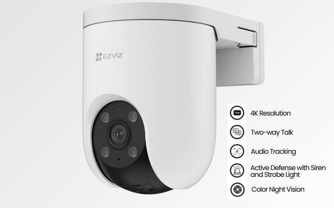 Ezviz H8c Pro 4K 8mp Pan Tilt Active Defense Alarm Siren Smart Wi-Fi Camera