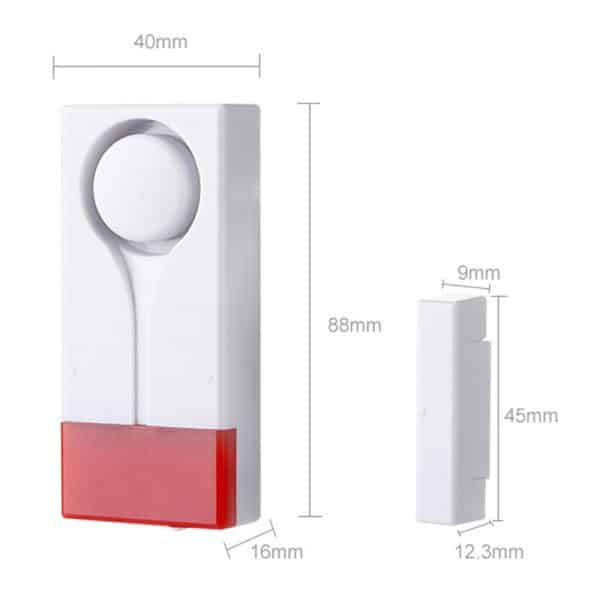 Wireless Security Alarm Red Flash Sound Window Door Magnet Sensor KS-SF18C - Image 3