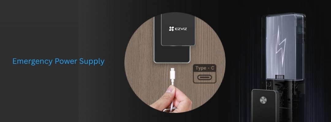 EZVIZ DL50FVS Smart Lock - Emergency Power Supply