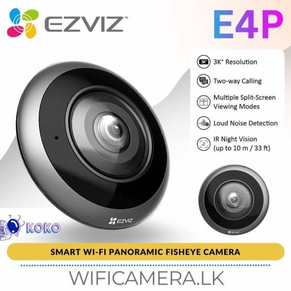 EZVIZ E4P 3K+ 360° Wi-Fi Security Camera