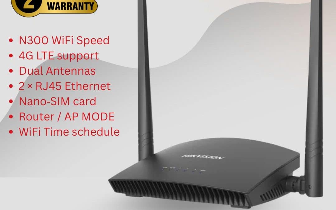 Hikvision DS-3WR4G3N 4G Wireless Router SIM Slot Remote CCTV Connectivity