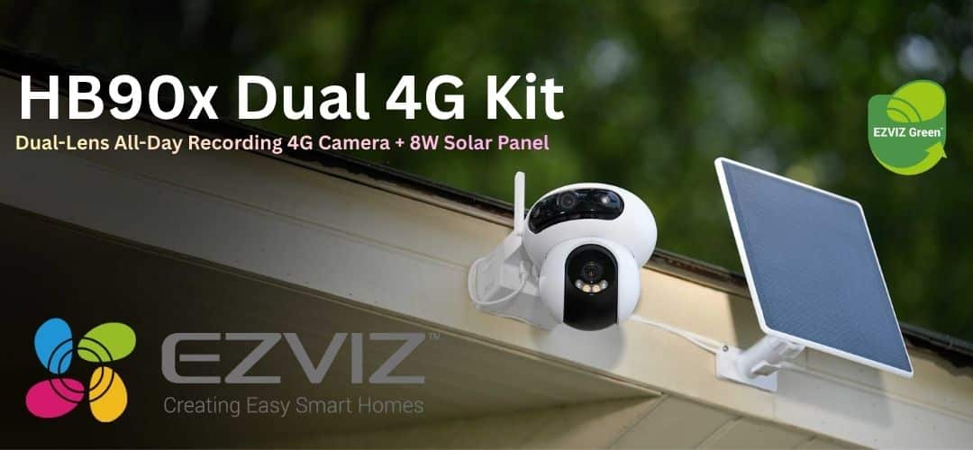 EZVIZ HB90x 2K⁺ & 2K⁺ Dual-Lens Camera with Solar