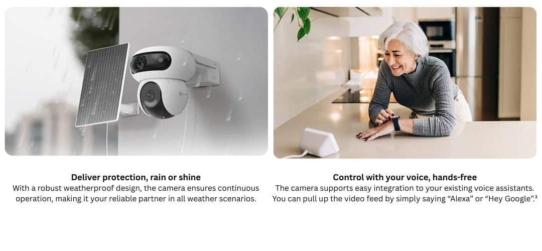 EZVIZ HB90x 2K⁺ Deliver protection, rain or shine