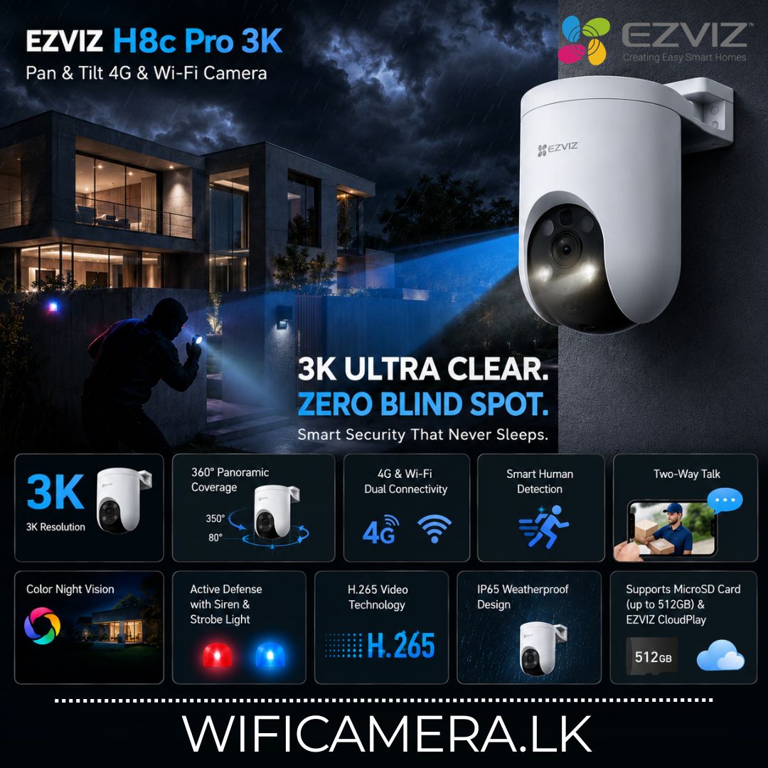Best EZVIZ H8c Pro 3K Pan Tilt 4G & Wi-Fi Camera