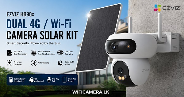 Best EZVIZ HB90x 4G 2K+ Dual-Lens Camera 8W Solar Panel Sale in Sri Lanka Best EZVIZ HB90x 4G 2K+ Dual-Lens Camera 8W Solar Panel Sale in Sri Lanka